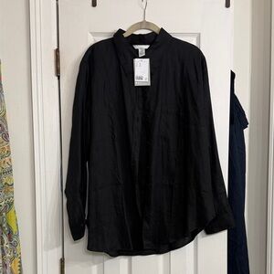 H&M Black Casual Button Down Shirt